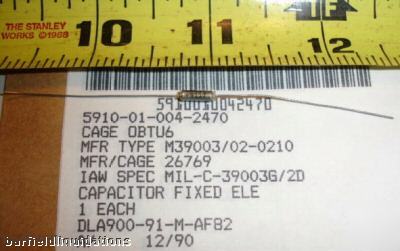 New lot 95 fixed electrolytic capacitors M39003/02-0210