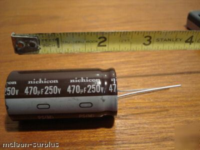 New (( )) nichicon ps(m) capacitor 250 v / 470 uf 
