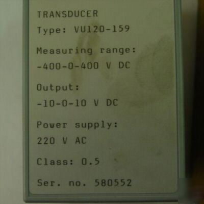 New tillquist voltage transducer VU120-159 - in box 