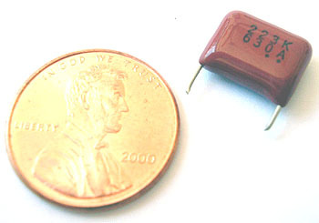 Radial film capacitors ~ .022UF 630V 10% cut 100
