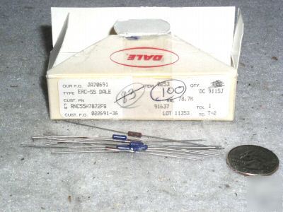 69 pc dale RNC55 RNC55H mil resistor 78.7K 1/8W 1%