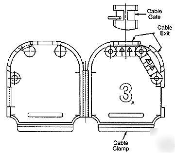 Amp 749916-2 connector backshell/clamp, DB25 plastic