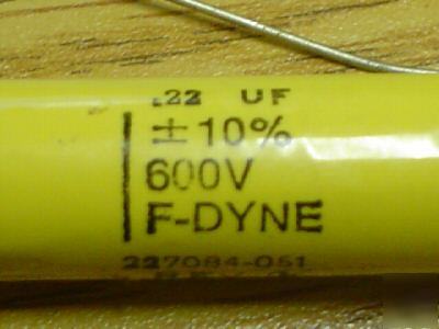New 10PCS 600V 0.22UF axial mylar capacitors 