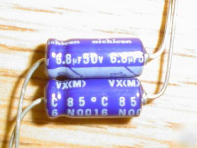 New 200PCS 50V 6.8UF nichicon axial capacitor 