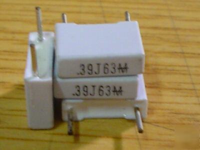 New 500PCS 63V .39UF mallory box mylar capacitors 