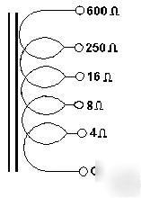 New audio output autotransformer low profile 