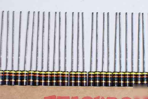 50) 4.3 meg ohm 1/2W carbon composition resistors 5%