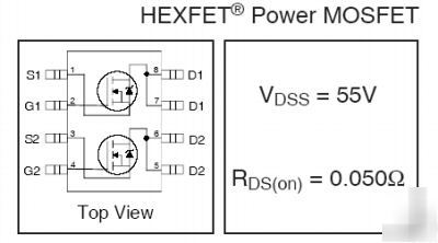 IRF7341,hex/mos nch dual 55V 4.7A 8-soic