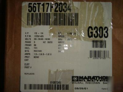 Motor 1/3HP 3PH 230/460V 56 fr 1800RPM tefc #G303