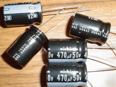 New 100PC 50V 470UF nichicon hi temp radial capacitors 