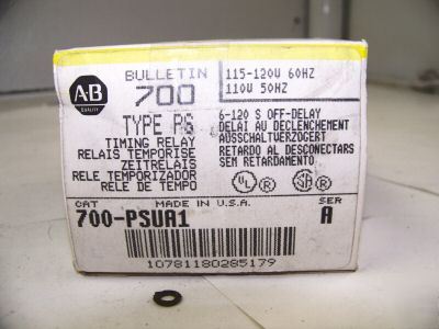 New allen bradley 700-PSUA1 timing relay type ps 