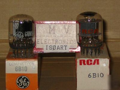 2 tubes 6B10 ge + rca - valvole rÃ¶hren lampes