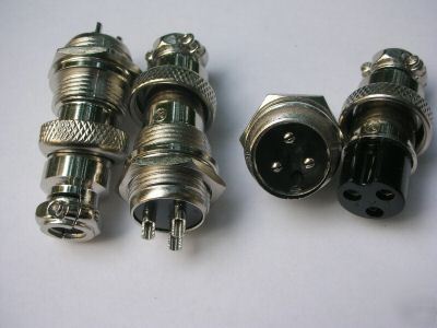 50*, 3 pin male & female panel chassis connector kit,98