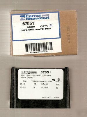 Ferraz shawmut 67051 1P power distribution block