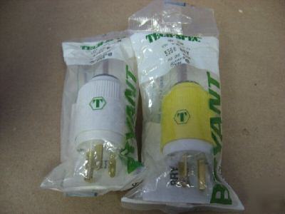 Lot of 2 bryant 20 amp, 125 volt plugs nema 5-20- 
