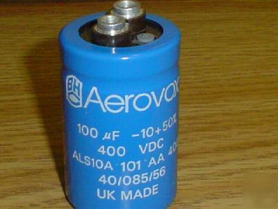 New 5 aerovox 400V 100UF computer grade bus capacitors 