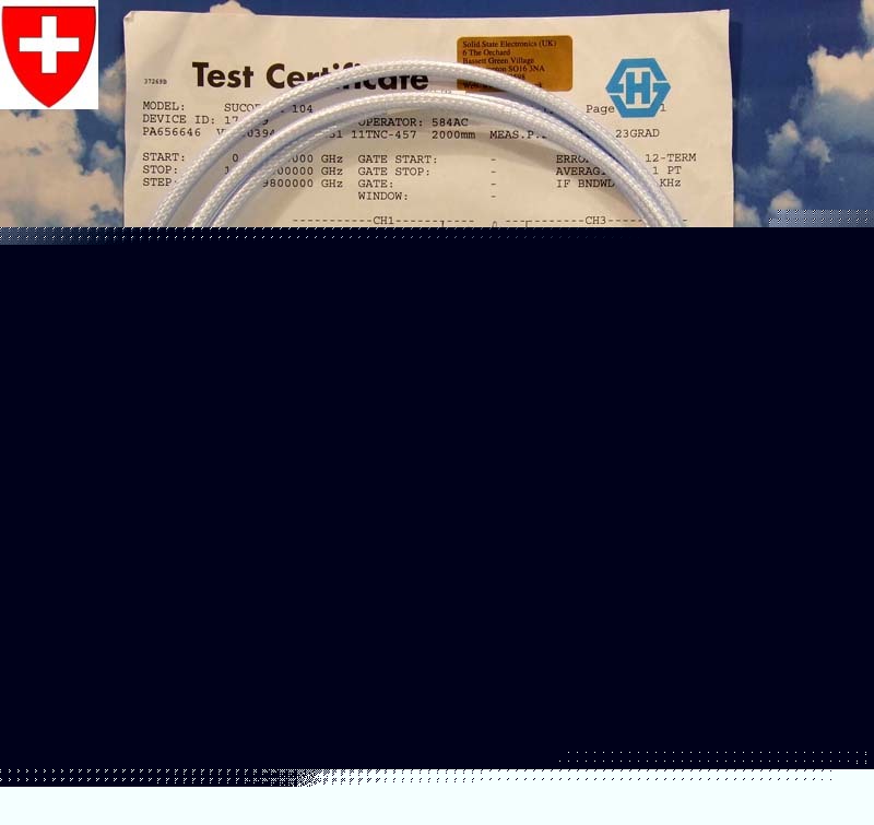 New huber & suhner microwave cable â€œnâ€ (m) to â€œtncâ€ 